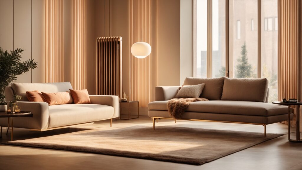 PhotoReal_A_sleek_modern_electric_radiator_nestled_in_the_corn_1